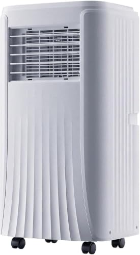 WOMGKDA Tragbarer Luftkühler 3-in-1 Ventilator Entfeuchter für Wohnung Büro Schlafzimmer, Kompakt 4 Geschwindigkeitsstufen Fernbedienung Schlafmodus UK Stecker, 10000 Btu, 10000 BTU