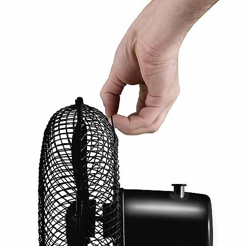 TROTEC TVE 8 Tischventilator | 25 Watt, oszillierend 90°, 2 Stufen, Ø 23 cm und sehr leise, schwarz