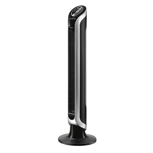 Rowenta VU6670 Eole Infinite, Turmventilator, Timer bis zu 8 Stunden, 3 Geschwindigkeiten, Fernbedienung, automatische Abschaltung, Piano Schwarz