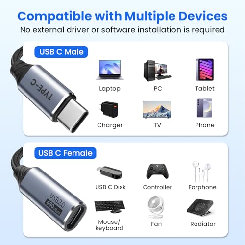 Seminer USB C Splitter 3 Port mit USB-Adapter für die Datenübertragung