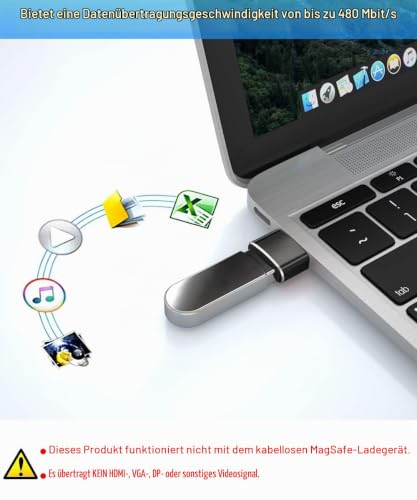 USB C Buchse zu USB Stecker Adapter 5 Pack,Typ A Netzteil Ladegerät Adapter für iPhone 17 16 15 14 Pro Max,iPad 10 11 Mini 6 Air,Apple Watch 7 8 9,Samsung Galaxy S24 S23 A54 Plus Ultra,Carplay