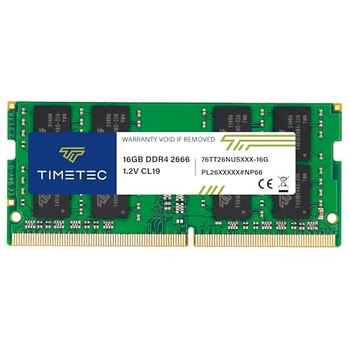 Timetec 16 GB DDR4 2666 MHz (PC4-2666V) PC4-21300 SODIMM – Non-ECC Unbuffered, 260-Pin, 1,2 V, CL19 Speichermodul für Laptops, Mini-PCs und All-in-One-Computer