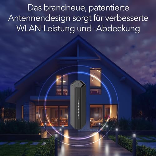 NETGEAR Nighthawk WiFi 7 WLAN Router RS100, Bis zu 135 m², 3,6 Gbit/s | Glasfaser Router, Zuverlässige Leistung, Einfache Einrichtung, 50 Geräte, 1× 2,5G + 4× Gigabit-Ports, Dual Band, BE3600
