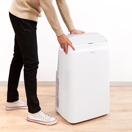 Cecotec Klimaanlage Mobil ForceClima 12800 Heating, 12.000 BTU, 1.340 W | WLAN-Steuerung, 26-28 m², 3 Geschwindigkeiten, Entfeuchtung 26 l/Tag, Energieklasse A, Wärmepumpe für Heizfunktion