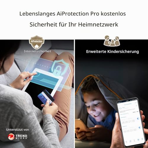 ASUS ZenWiFi XT9 AX7800 2er Set Weiß kombinierbarer Router (Tethering als 4G und 5G Router-Ersatz, Whole-Home Tri-Band AI Mesh WiFi 6 Router System, 2.5G Port, Abdeckung von bis zu 530qm / 6+ Räumen)