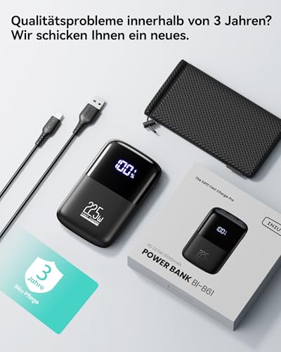 INIU 10000mAh Power Bank, Mini 22.5W Fast Charging USB-C Externe Handyakkus | Kompaktes Ladegerät, Flugtauglich & Reise-Essential, Leichte & Klein Powerbank für iPhone 17 16 Pro, Samsung S25, Xiaomi iPad