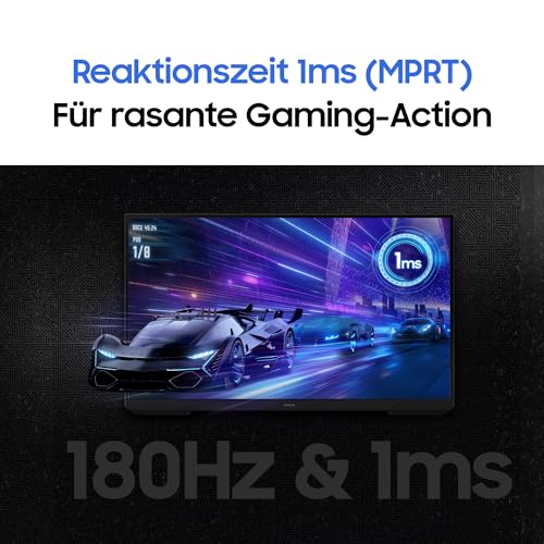 Samsung Odyssey G30D Full HD Gaming Monitor, 24 Zoll, Bildschirm mit VA-Panel, 1.920 x 1.080 Pixel, Bildwiederholrate 180 Hz, Reaktionszeit 1 ms (MPRT), AMD FreeSync, HDR10, LS24DG300EUXEN