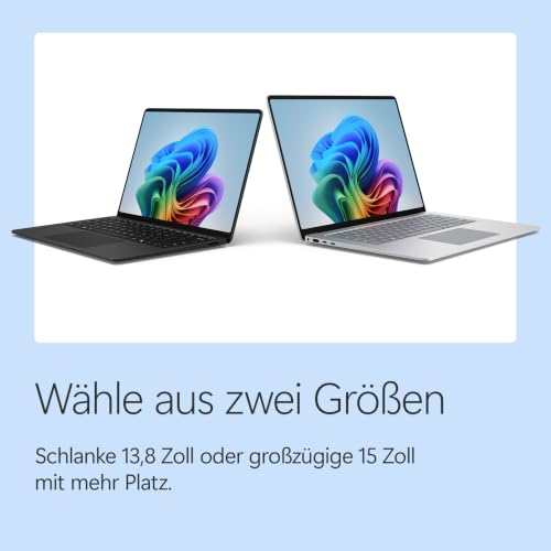 Microsoft Surface Laptop, 13.8" | Snapdragon X2 Elite | 16GB RAM, 512GB SSD | 13.8" LCD Touchscreen | Copilot+ PC | Schwarz | Windows 11 Home | Neuestes Modell (8. Edition)