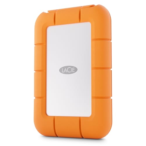 LaCie Rugged Mini Externe SSD 500GB, 40 Gb/s, 2.000 MB/s,kompatibel mit PC/Mac/iPad/Thunderbolt 4 u. 3, Data Rescue Service (STMF500400)