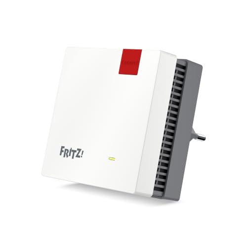 FRITZ!Repeater 1200 AX | WLAN Mesh Erweiterung | Wi-Fi 6 bis zu 3 GBit/s | Dualband WLAN (2,4/5 GHz), ideal für Streaming & Videocalls, kompakt, hohe Reichweite,einfache Einrichtung, Made in Europe
