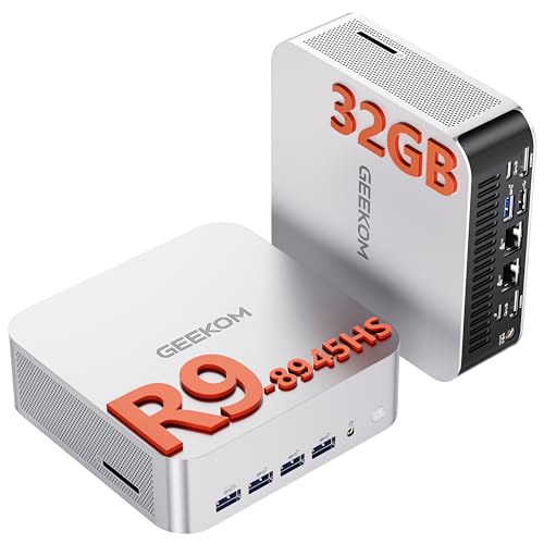 GEEKOM Business Mini PC A8 Max AMD Ryzen 9 8945HS, 32GB DDR5 RAM, 1TB SSD