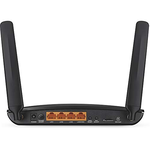 TP-Link Archer MR200 Cat4 + AC750 Mbps Dualband 4G LTE WLAN Router (150 Mbit/s im Download, simultanes 300 /s 2,4GHz + 433 /s 5GHz, frei konfigurierbarer LAN/WAN-Port) schwarz