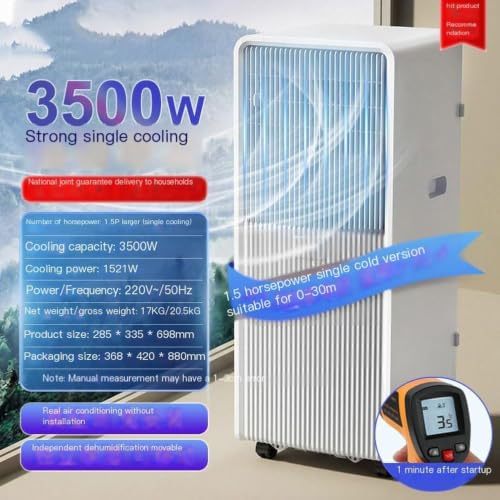 Tragbare Klimaanlage 12000 BTU Fernbedienung 24H Timer Schlafmodus Fenster Kit 2 Lüftergeschwindigkeiten 3 Modi für Home Office oder Schlafzimmer Kühlung