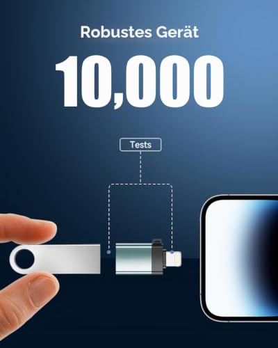 Lightning auf USB Adapter 2Pack, iPhone Adapter Lightning auf USB Kompakter mit Lanyard USB-OTG-Adapter für Apple iPhone/iPad, UnterstütztUSB Flash Drive/MIDI Keyboard/Kamera/Kartenleser/Tastatur