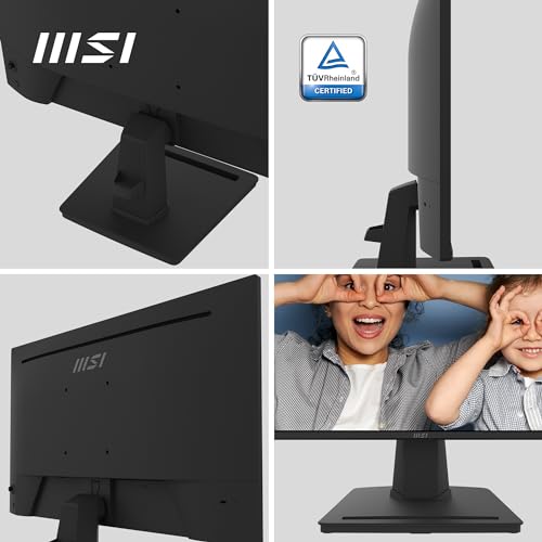 MSI PRO MP252, IPS Monitor, 24.5" FHD, 100 Hz | 1920 x 1080, 1ms, augenschonender Bildschirm, integrierte Lautsprecher, neigungsverstellbar – HDMI 1.4b, D-Sub (VGA)