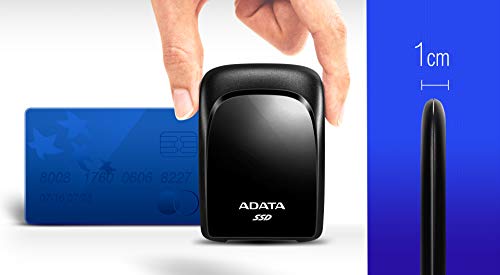 ADATA SC680 - 480 GB, externe Solid-State-Drive mit USB 3.2 Gen.2 Typ-C, 2.5 Zoll, schwarz, 480GB, ASC680-480GU32G2-CBK