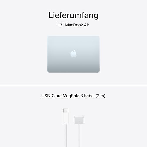 Apple 13" MacBook Air Laptop, M5 Chip mit 10‑Core CPU und 8‑Core GPU: Entwickelt für KI, 13,6" Liquid Retina Display, 16 GB gemeinsamer Arbeitsspeicher, 512 GB SSD, Touch ID, WLAN 7; Himmelblau