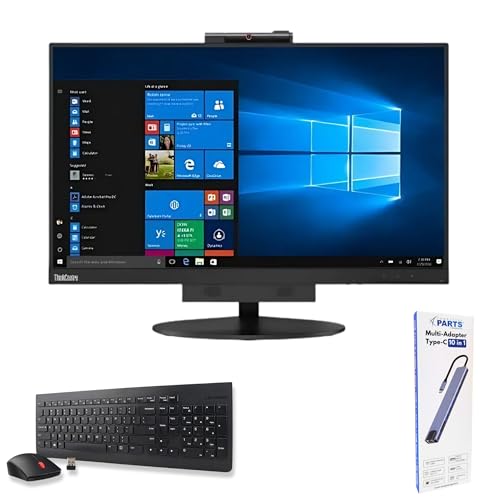 Lenovo All in One ThinkCentre TIO24 24 Zoll Full HD | Intel Core i7 | 16 GB | 512GB SSD | DOKING Station 10 IN 1 Webcam Win 11 Pro 36 Monate Garantie Generalüberholt (Kit Tastatur und Maus Italian)
