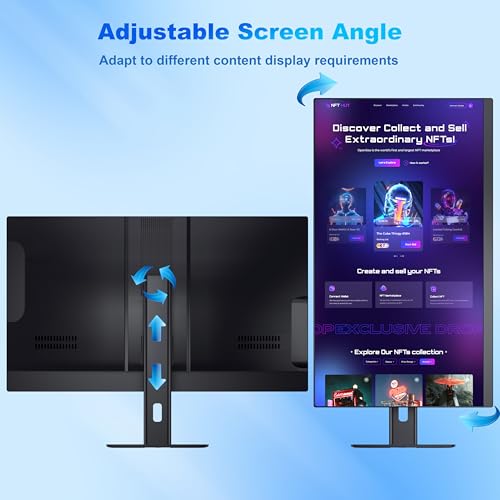 SUKOTOP All-in-One Computer 27 Zoll Core i7 (bis zu 3.0GHz) 512GB SSD 16GB RAM PC mit drehbarem Display, versteckte Webcam, WiFi6 Dual Band Bluetooth 5.3 - Ideal für Homeoffice, Videobearbeitung und