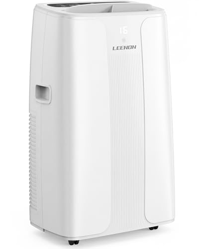 Klimaanlage Mobil Klimagerät 14000 BTU, LEENON 4 in 1 Kühlen Entfeuchten Lüftermodus Schlafmodus, Mobile Klima mit Abluftschlauch, Fernbedienung/24h Timer, Auto-Swing Air Conditioner, Für bis 50m²