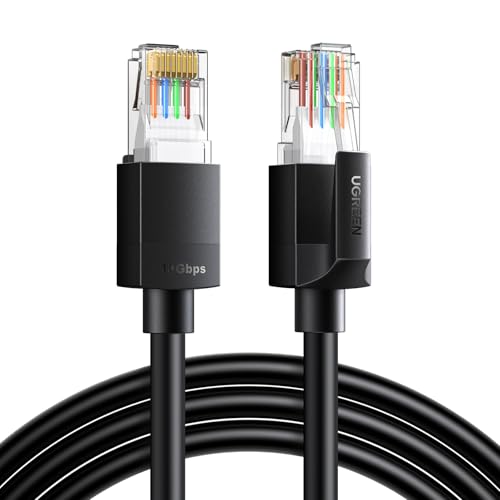UGREEN Ethernet-Kabel, CAT 6a, 5 m, UTP, Netzwerkkabel, 10 Gbit/s, Hochgeschwindigkeits-Internetkabel, LAN-Draht, RJ45-Stecker, kompatibel mit Router, PS5, Xbox, Smart-TV, Switch, WiFi-Extender