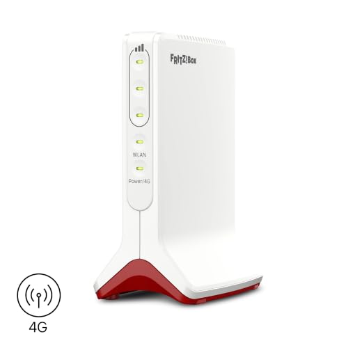 FRITZ!Box 6825 4G | 4G-Mobilfunk-Router | Wi-Fi 6 bis zu 600 MBit/s | Singleband WLAN (2,4 GHz), Internet per SIM-Karte, kompakt & zuverlässig, Hohe Datensicherheit, WLAN Mesh, Made in Europe
