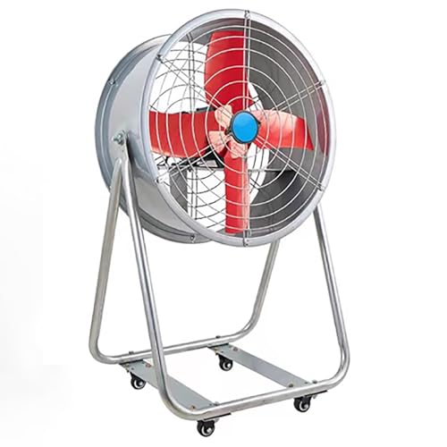 Robuster industrieller Bodenventilator auf Rädern, leistungsstarker elektrischer Luftzirkulator für Werkstatt, Lager, Garage, Außenkühlung