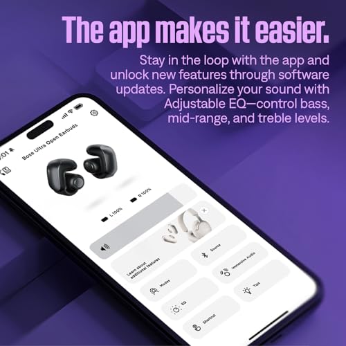 Bose Ultra Open Earbuds mit Bluetooth und OpenAudio Technologie, Clip On Kopfhörer, kabellose Open Ear Earbuds, immersive Audio, bis zu 48 Stunden Akkulaufzeit, Mondblau - Limited Edition