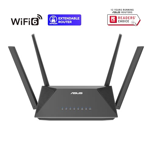 ASUS RT-AX52 Pro AX3000 Dual Band WiFi 6 Router | Instant Guard, Kindersicherung, integriertes VPN, AiMesh, 3.000 Mbps