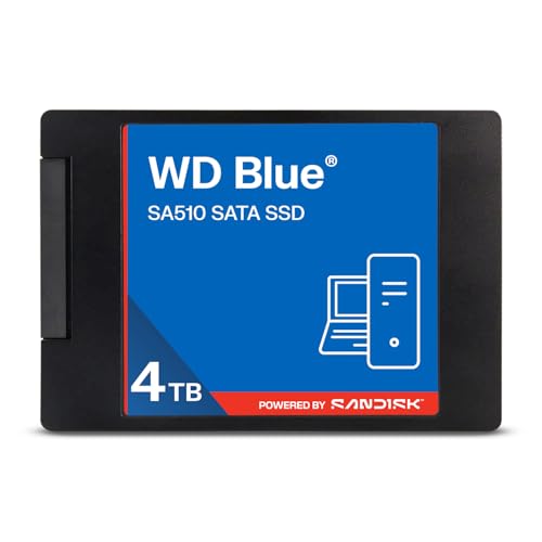 SanDisk WD Blue SA510 2,5”/7mm SATA SSD interner Speicher 4 TB (bis zu 560 MB/s, 3D NAND, Acronis True Image, Dashboard)