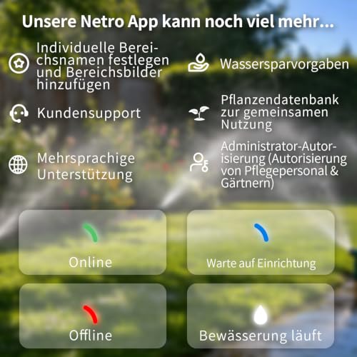 Netro Spark 16 Zonen Bewässerungscomputer WLAN App-Steuer Für Rasen Garten