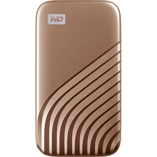 WD My Passport SSD 2 TB mobiler SSD Speicher (NVMe-Technologie, USB-C und USB 3.2 Gen-2 kompatibel, Lesen 1050 MB/s, Schreiben 1000 MB/s) Rose Gold