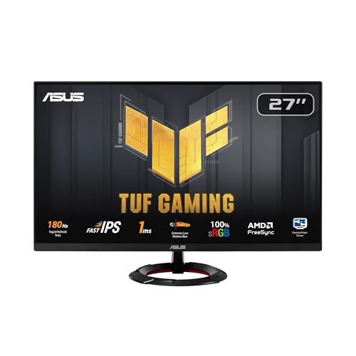 ASUS TUF Gaming VG279Q3R 27 Zoll Full HD Fast-IPS 180Hz Monitor | 1 ms, G-Sync, FreeSync, Adaptive Sync, ELMB, GameFast Input, 1920 x 1080, DisplayPort, HDMI, Lautsprecher