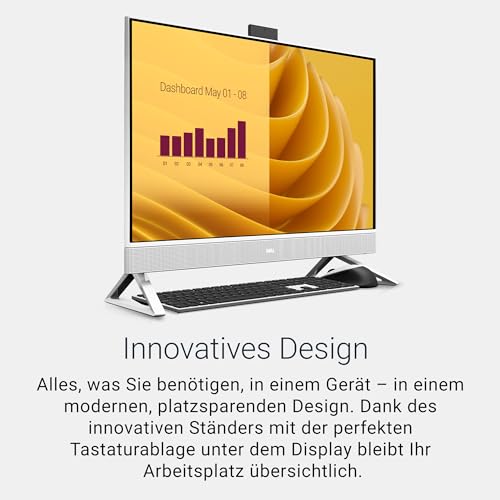 Dell 27 All-in-One PC EC27250, 27,0 Zoll FHD, Intel Core 7 150U, 16GB | Windows 11 Home, DDR5 RAM, 1TB SSD, IPS Non-Touch, Graphics, Wi‑Fi 6E, Bluetooth 5.2, Kabellose Tastatur & Maus, Weiß