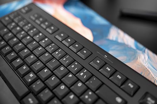 CHERRY DW 3000, Kabelloses Tastatur-Maus-Set, Deutsch QWERTZ, Schwarz | Wireless Verbindung über 2,4 GHz Funk mit USB-Dongle, Flaches Design, Leise Tasten, Symmetrische Maus, Batteriebetrieben
