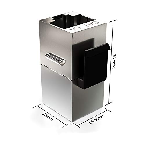 deleyCON CAT6a Keystone Modul Patchkabel Kupplung RJ45, 4 Stück | Geschirmter Verbinder mit 2x RJ45 Buchse, für Netzwerk, Patchpanel, Keystonehalterung und Erweiterung