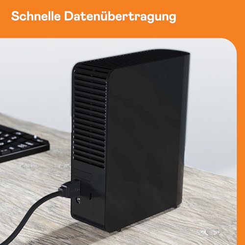 WD Elements Desktop-Speicher 24 TB (Desktop-Speicher USB 3.0-kompatibel, Zusatzspeicher für Fotos, Musik, Videos und alle anderen Dateien, stoßfest) Schwarz