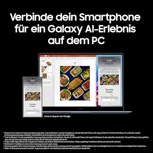 Samsung Galaxy Book4 Edge Galaxy AI-Laptop, 15,6-Zoll-Display, 16GB RAM, Snapdragon X Plus Prozessor, Notebook 256GB Speicher, Copilot+ PC, Sapphire Blue, 3 Jahre Herstellergarantie Windows 11 Home