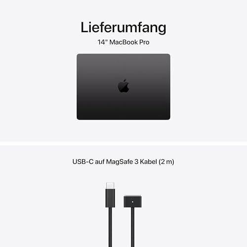 Apple MacBook Pro Laptop mit M5 Pro Chip mit 18-Core CPU und 20-Core GPU: Entwickelt für KI, 14,2" Liquid Retina XDR Display, 24 GB gemeinsamer Arbeitsspeicher, 2 TB SSD, WLAN 7; Space Schwarz