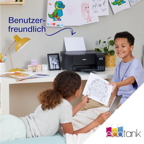 Epson EcoTank ET-2810 A4-Multifunktions-Wi-Fi-Tintentankdrucker, mit einem im Lieferumfang enthaltenen Vorrat an Tinten bis zu 3 Jahren