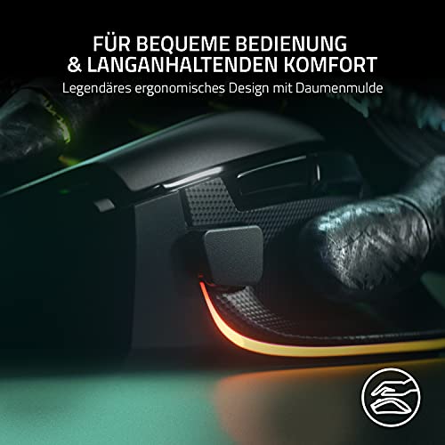 Razer Basilisk V3 - Kabelgebundene, anpassbare Gaming Maus mit Chroma RGB für PC / Mac (10+1 programmierbare Tasten, neigbares HyperScroll Mausrad, ergonomisches Design) Schwarz