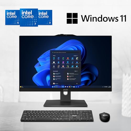 MSI Modern AM242TP 1M-1207DE - All in One PC, Intel Core 5 Prozessor 120U, 24 Zoll, FHD (1920x1080), 512GB SSD, 16GB DDR5, Webcam, Windows 11 Pro, Weiß