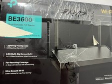 TP-Link BE3600 Dual-Band Wi-Fi 7 Router WLAN Router Schwarz NEU