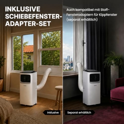 Olsen & Smith 7000 BTU Mobile Klimaanlage, 3-in-1 mit Abluftschlauch