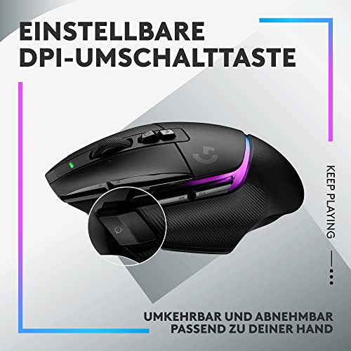 Logitech G G502 X Plus Lightspeed Kabellose RGB-Gaming-Maus | Optische Maus mit LIGHTFORCE Hybridschaltern, LIGHTSYNC, Hero 25K Gaming-Sensor, Kompatibel mit PC - macOS/Windows - Schwarz