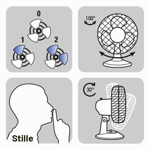 TROTEC TVE 11 Tischventilator 25 Watt