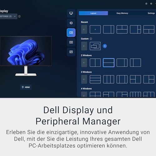 Dell 27 Plus Monitor - S2725QS, 4K UHD (3840x2160), 120Hz, IPS, 4ms | AMD FreeSync Premium, 99% sRGB, Höhenverstellbar, Eingebaute Lautsprecher, DisplayPort, 2 HDMI, 3 Jahre Garantie