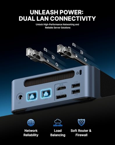 BOSGAME E5 Home-Office-Mini PC, Ryzen 5300U (Schlägt 4300U/N150, Bis zu 3.8GHz), 16GB DDR4 RAM 512GB NVMe SSD, Windows 11 Pro, HDMI/DP/USB-C, Triple 4K Display, Dual LAN, WiFi 5, BT5.0, Mini Computer