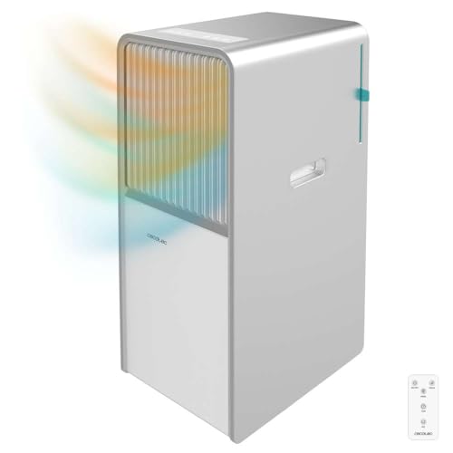 Cecotec Klimaanlage Mobil ForceClima 12650 Style Heating, 12.000 BTU | bis 28 m², 5 Modi, 2 Geschwindigkeiten, Entfeuchtung 29 l/Tag, Timer 24 Std, Wärmepumpe, Fensterkit