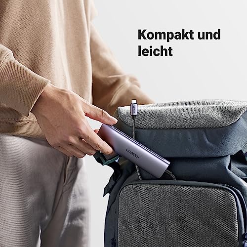 UGREEN USB C Hub HDMI 4K, Multiport Adapter mit SD/TF Kartenleser | Revodok 1071 mit PD 100W, USB 3.0 Datenports, für iPhone 17/16, MacBook Neo, iPad, Surface Laptop, Galaxy S24, Steam Deck
